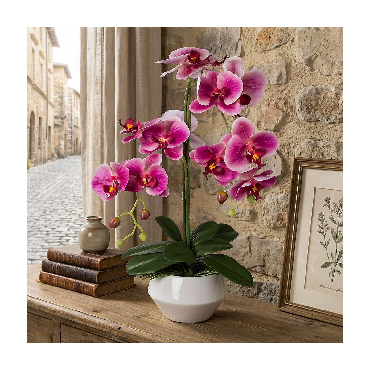 Umelá orchidea Phalaenopsis, real touch (Zobrazenie produktu 4)-3