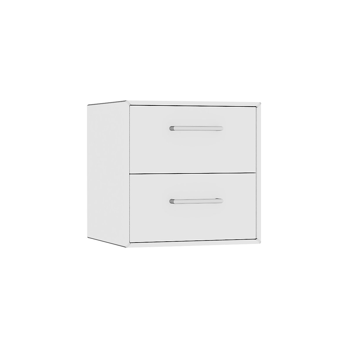 Samostatný box, visiaci – mauser, 2 zásuvky, šírka 385 mm, čistá biela-2