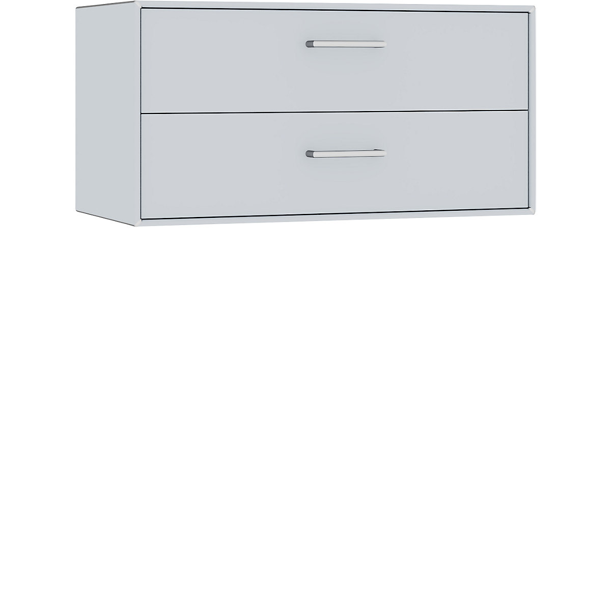 Samostatný box, visiaci – mauser, 2 zásuvky, šírka 770 mm, strieborná-5