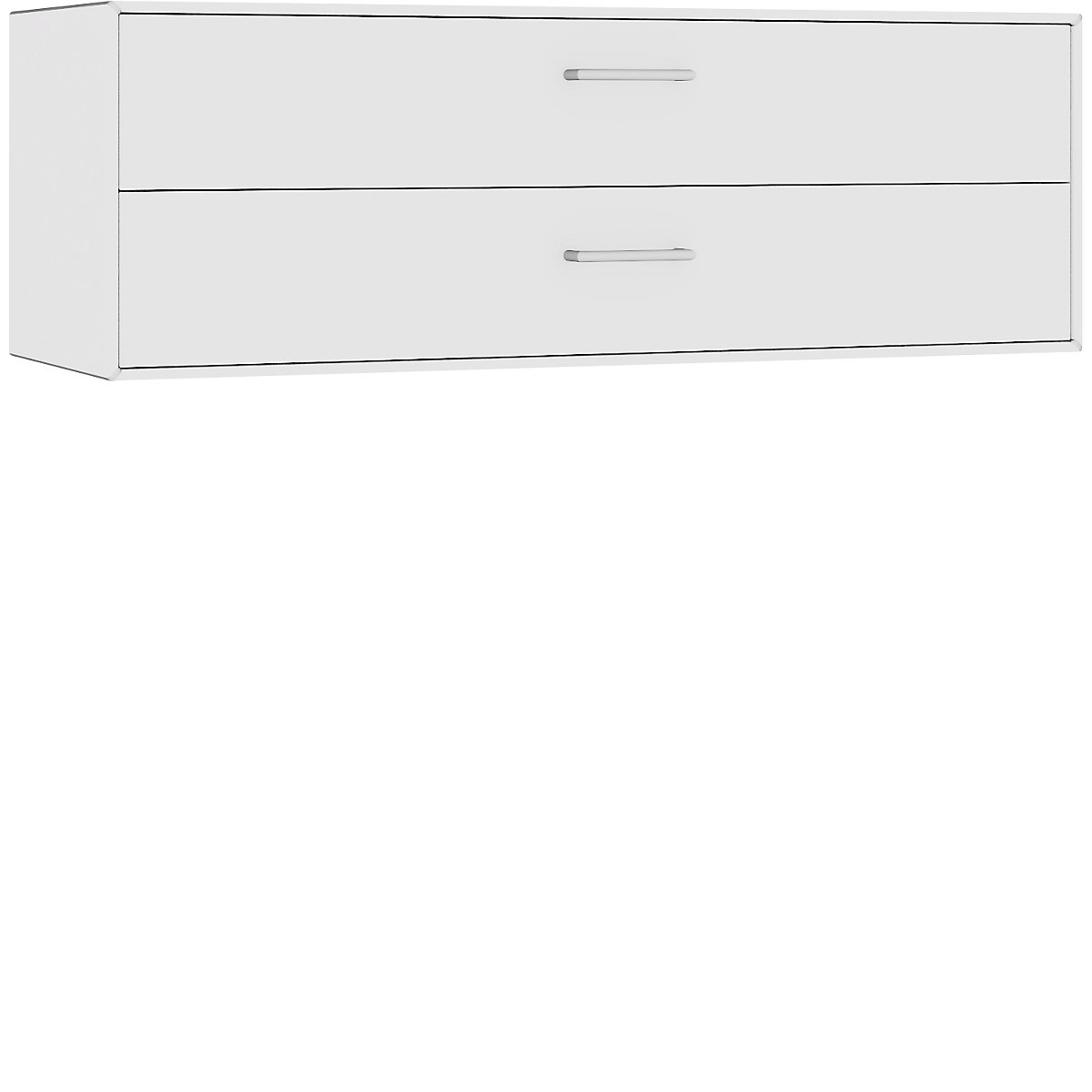 Samostatný box, visiaci – mauser, 2 zásuvky, šírka 1155 mm, čistá biela-2