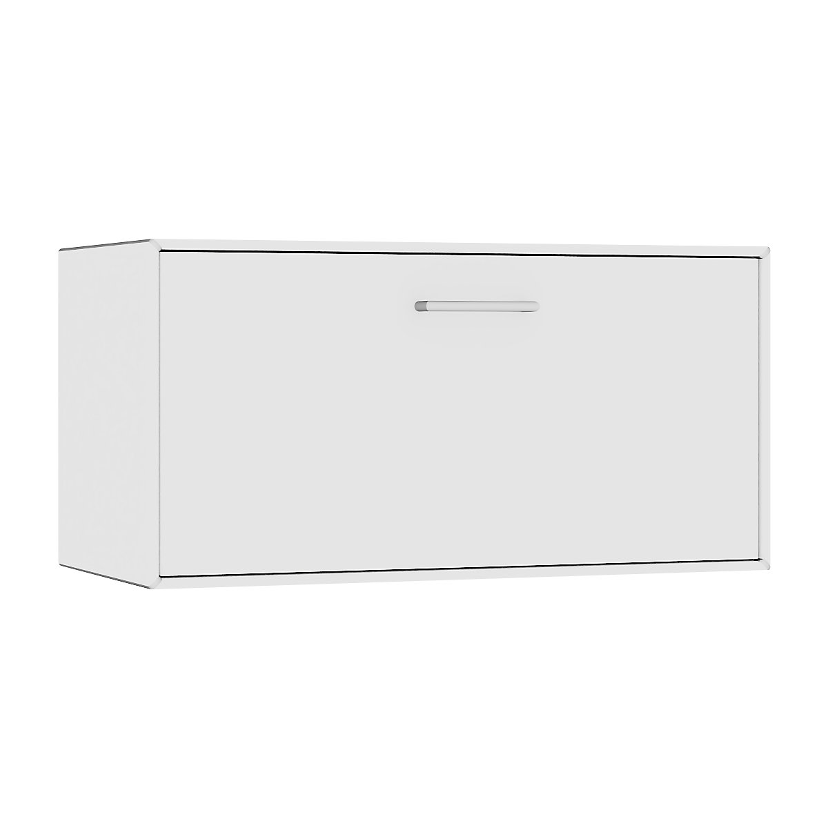 Samostatný box, visiaci – mauser, 1 sklopné dvierka barovej priehradky, šírka 770 mm, čistá biela-5