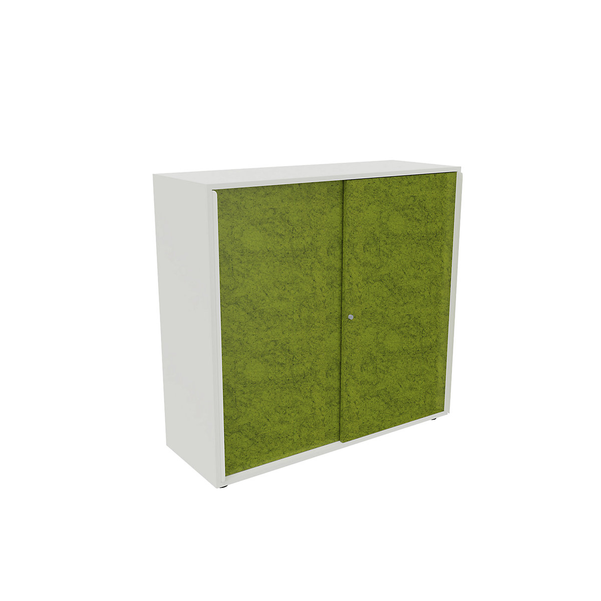 Skriňa s posuvnými dverami NEOTEX s akustickým čelom, v x š x h 1150 x 1200 x 440 mm, čelo jablková zelená-6