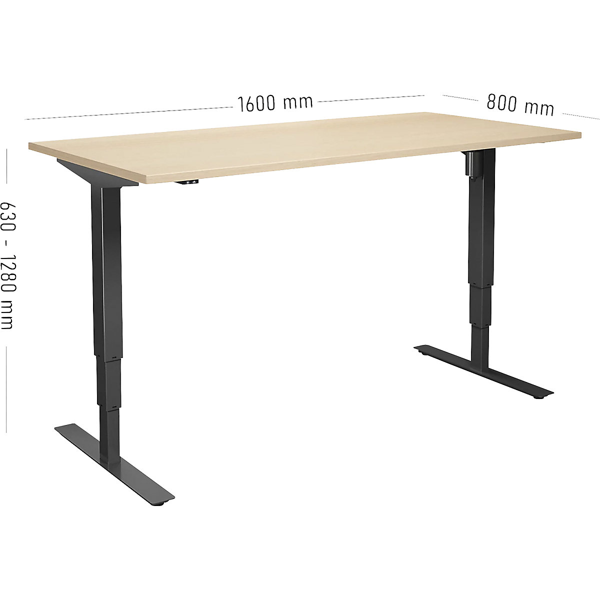 Písací stôl Atlanta, elektrické prestavenie výšky (Zobrazenie produktu 2)-1