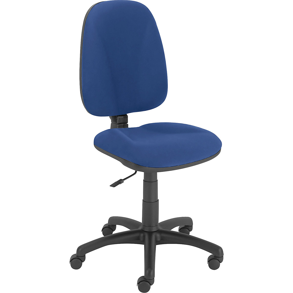 Kancelárska otočná stolička JUPITER – eurokraft basic, mechanika s permanentným kontaktom, farba poťahu modrá-4