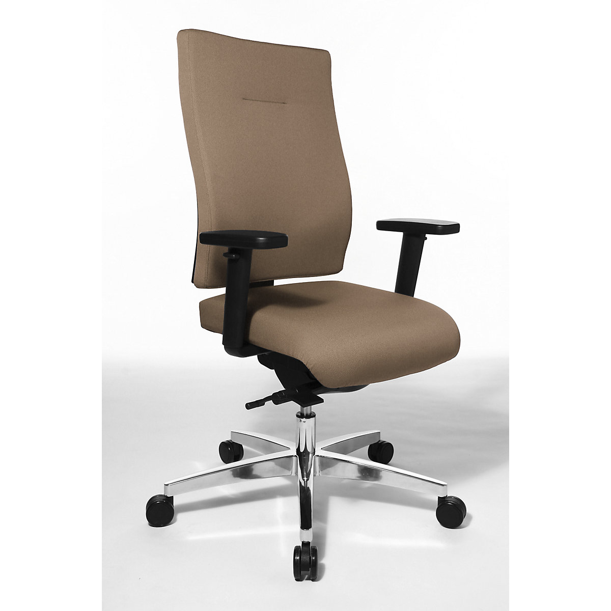 Kancelárska otočná stolička PROFI STAR 15 – Topstar, ergonomické operadlo, svetlohnedá-9