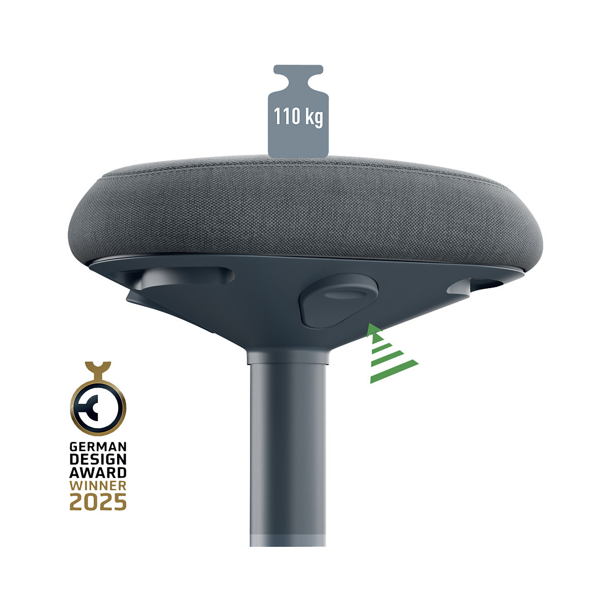 Stolička Ergo Active s komfortným sedadlom – Leitz (Zobrazenie produktu 4)-3