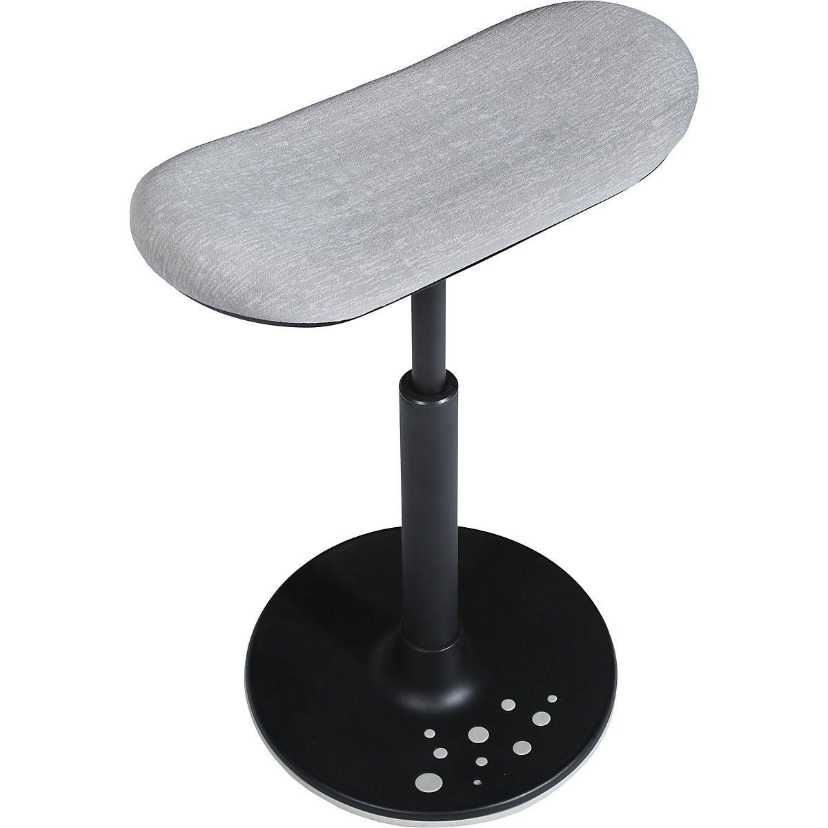 Topstar – Stolička SITNESS H, model H2, so sedadlom Skateboard, poťah sivá vzorovaná, spodná časť sivá