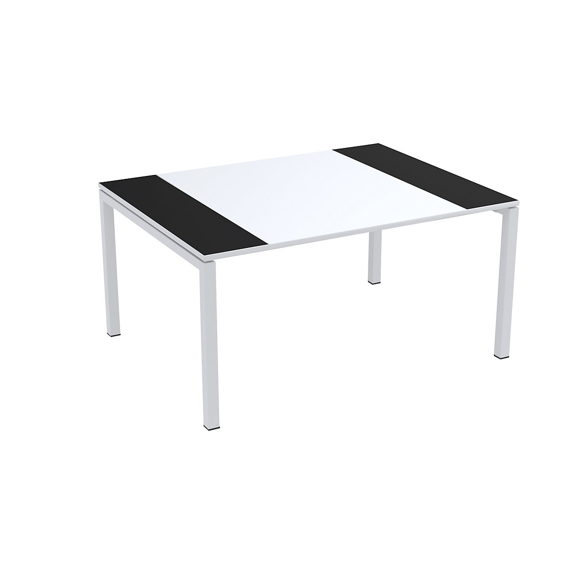 Konferenčný stôl easyDesk® – Paperflow, v x š x h 750 x 1500 x 1160 mm, biela/čierna-2