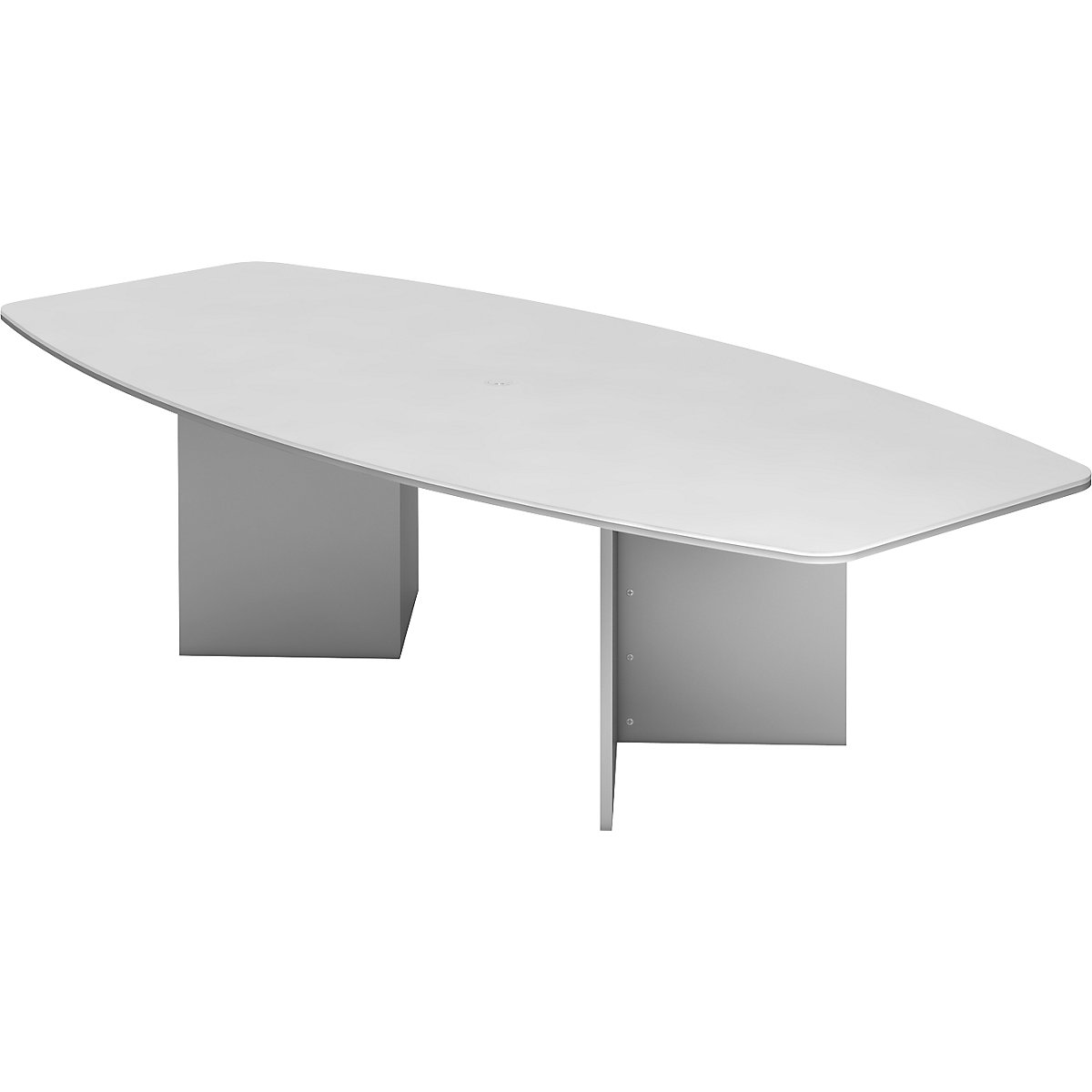 Konferenčný stôl, variant podstavca bočnice, pre 10 osôb, biela-5