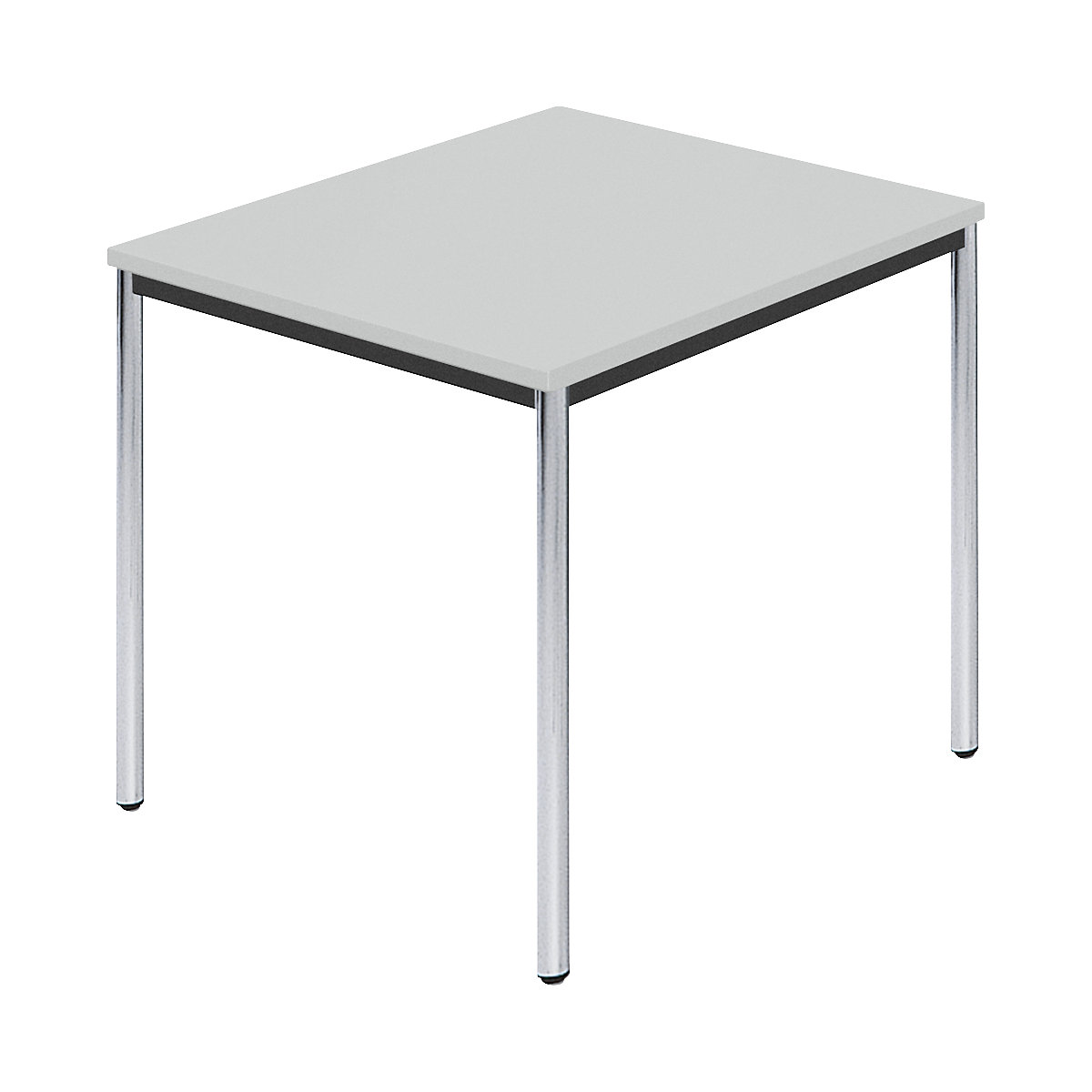 Obdĺžnikový stôl, kruhová rúrka pochrómovaná, š x h 800 x 800 mm, šedá-6