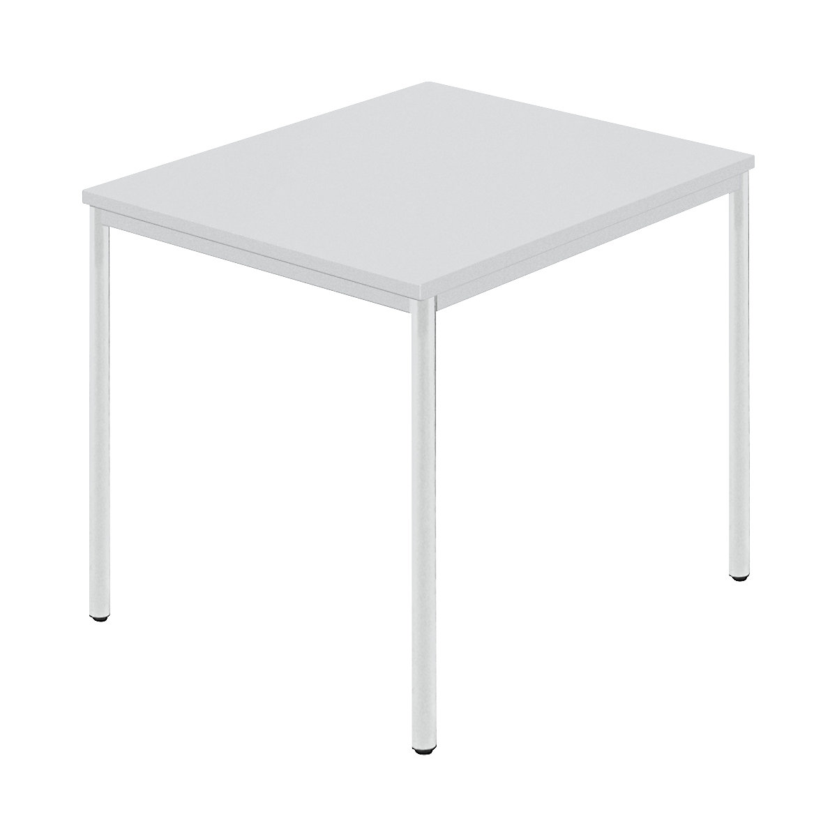 Obdĺžnikový stôl, kruhová rúrka s povrchovou úpravou, š x h 800 x 800 mm, šedá / šedá-5