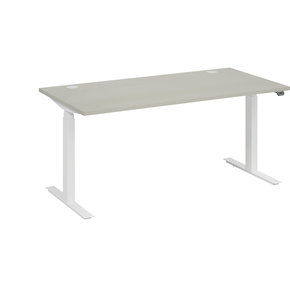 Písací stôl BOTTOM-UP white, š x h 1600 x 800 mm, svetlošedá