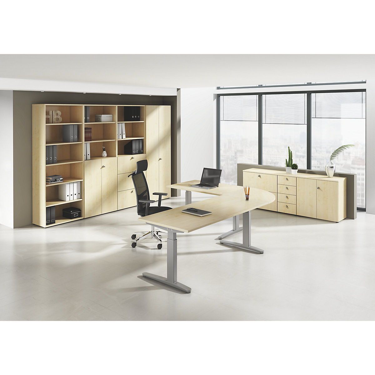 Písací stôl s podstavcom s C-nohami ANNY – eurokraft pro (Zobrazenie produktu 6)-5