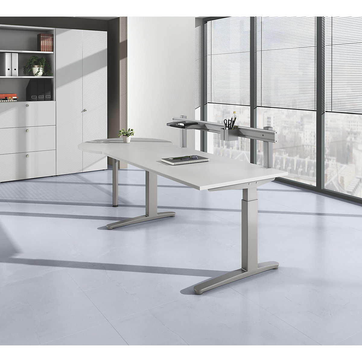 Písací stôl s podstavcom s C-nohami ANNY – eurokraft pro (Zobrazenie produktu 2)-1