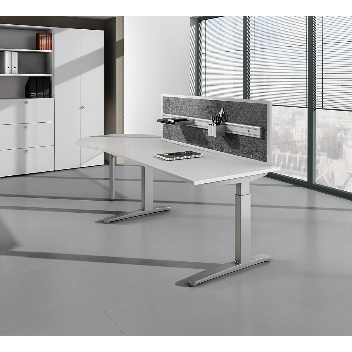 Písací stôl s podstavcom s C-nohami ANNY – eurokraft pro (Zobrazenie produktu 3)-2