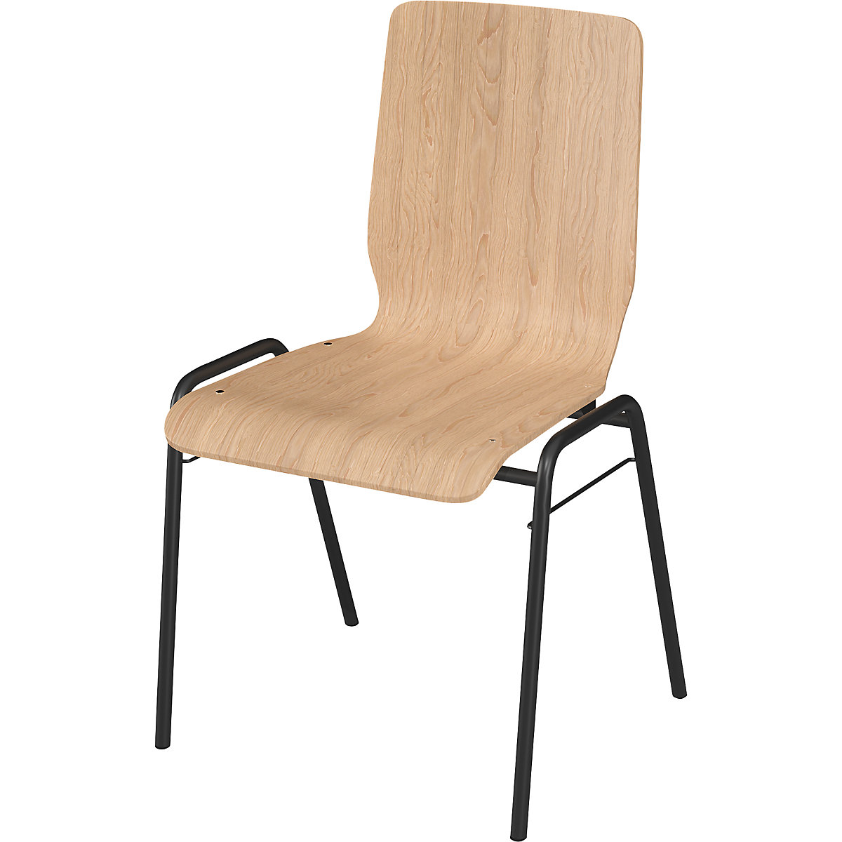 Drevená škrupinová stolička NUKI, podstavec s povrchovou úpravou, OJ 4 ks, drevo prírodný buk-5