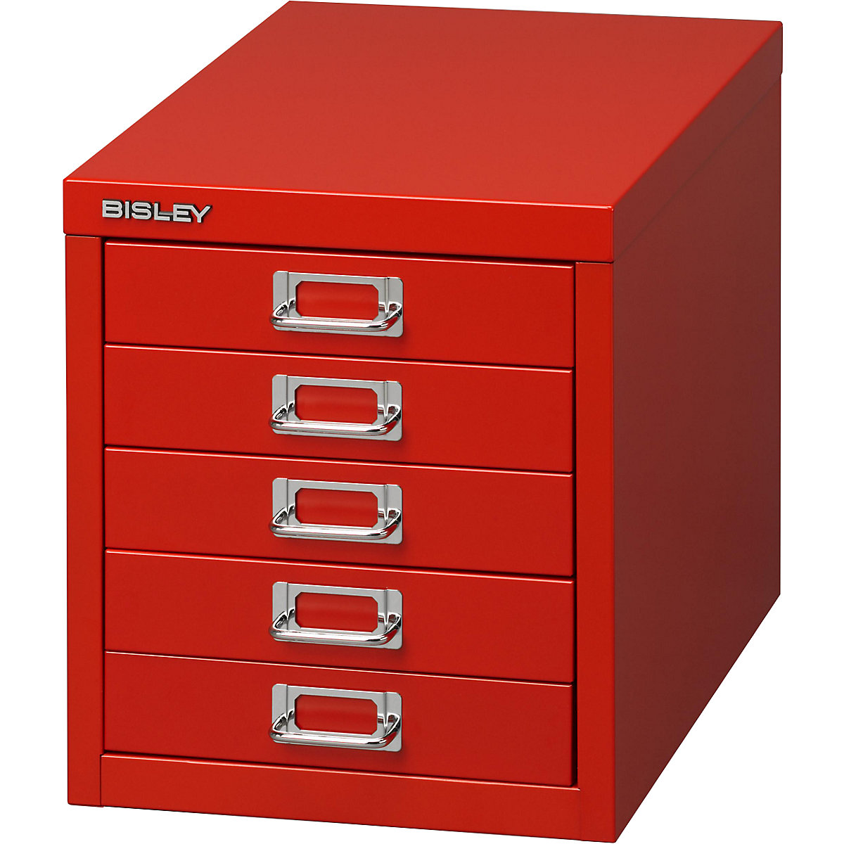 BISLEY – Séria MultiDrawer™ 39er, DIN A4, 5 zásuviek, kardinálska červená