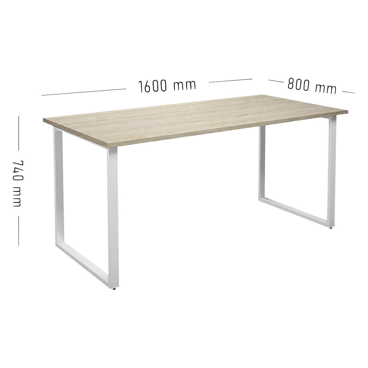 Multifunctionele tafel DUO-O, recht blad (Productafbeelding 2)-1