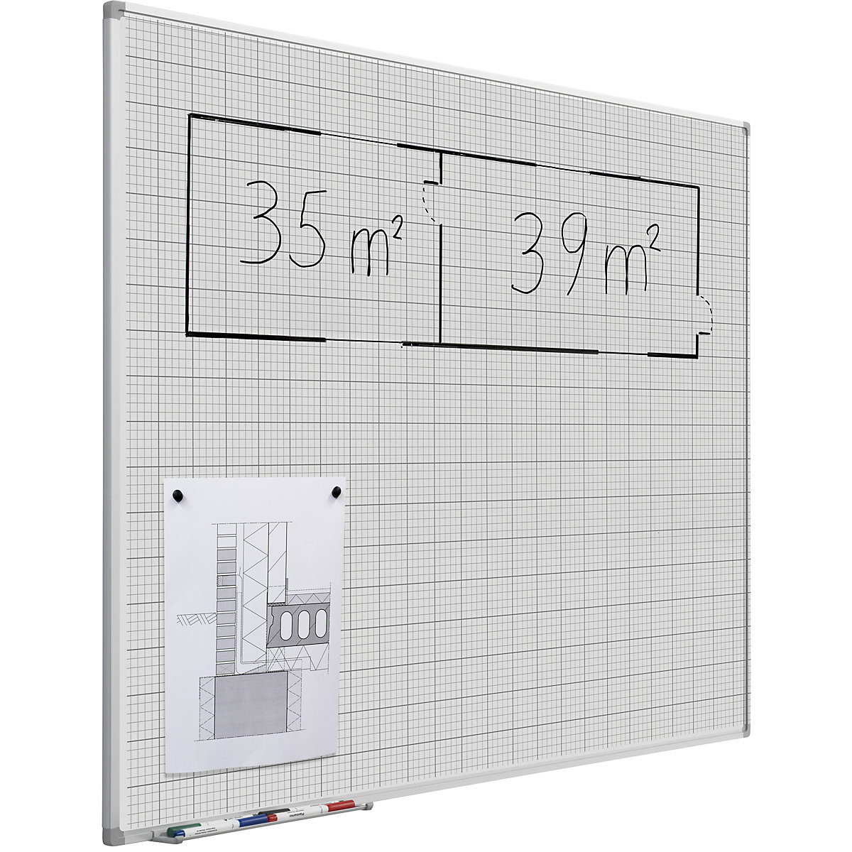 Geruit wandbord – eurokraft basic (Productafbeelding 4)-3