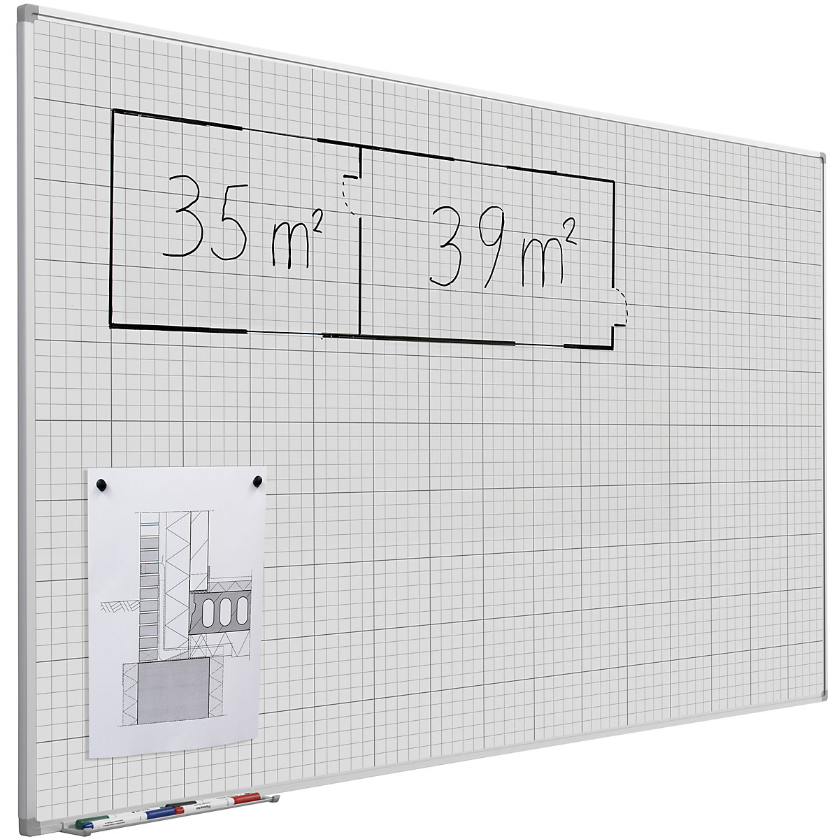 Geruit wandbord – eurokraft basic (Productafbeelding 4)-3