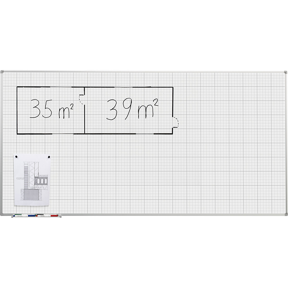 Geruit wandbord – eurokraft basic (Productafbeelding 3)-2