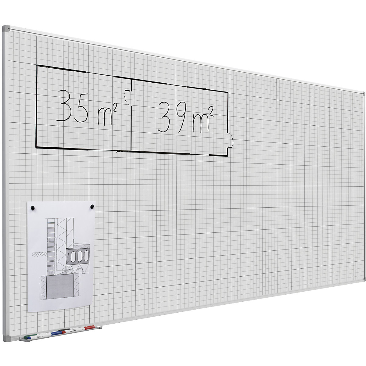 Geruit wandbord – eurokraft basic (Productafbeelding 4)-3
