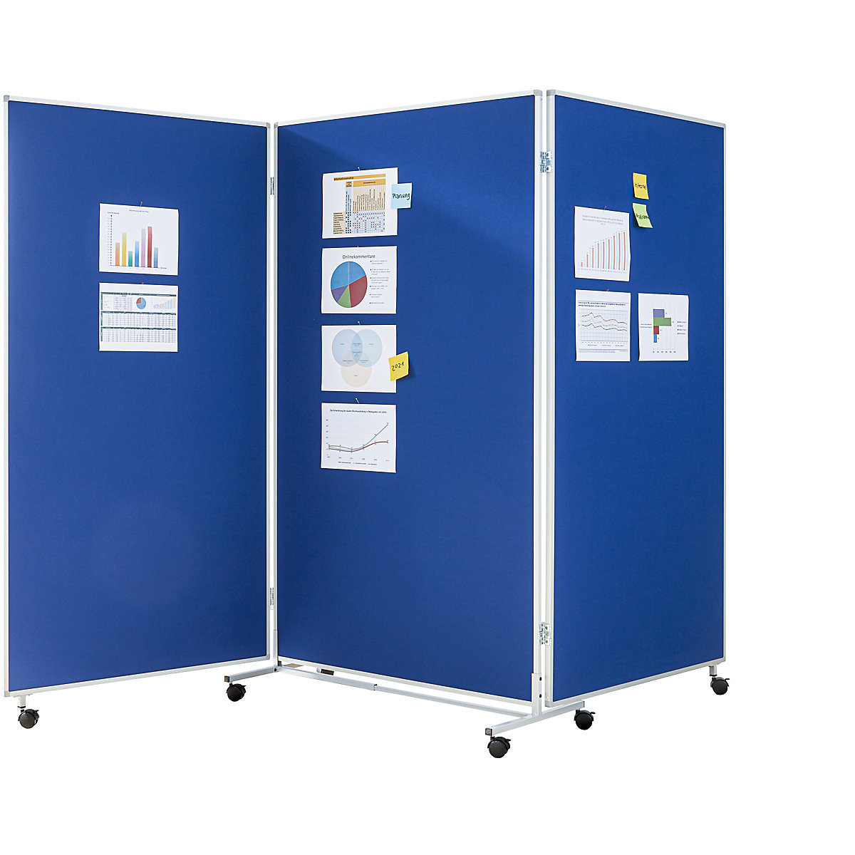 Presentatiewand, vouwbaar en verrijdbaar – eurokraft basic (Productafbeelding 8)-7