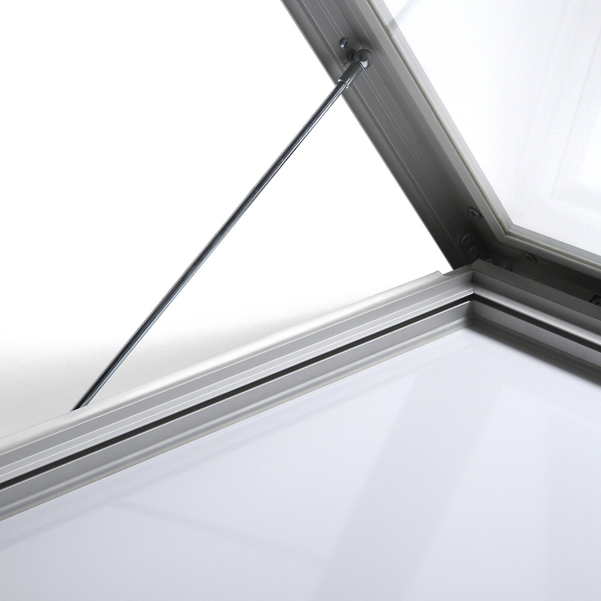 Vitrinekast, aluminium frame, voor binnen- en buitentoepassing – eurokraft pro (Productafbeelding 3)-2