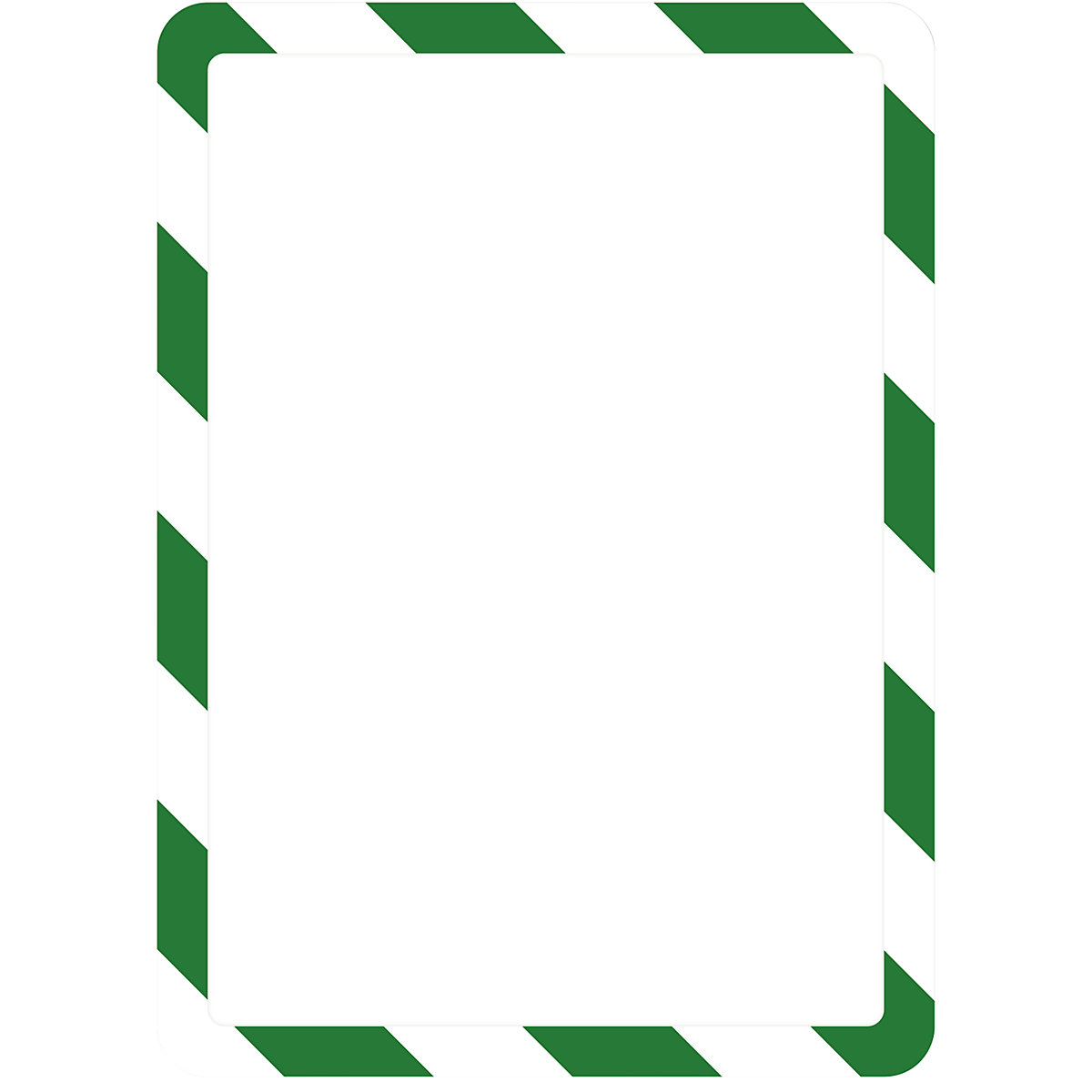 Transparante presentatiezichthoes A4 – Tarifold, met magnetische sluiting, zelfklevend, groen/wit, VE = 2 stuks-6
