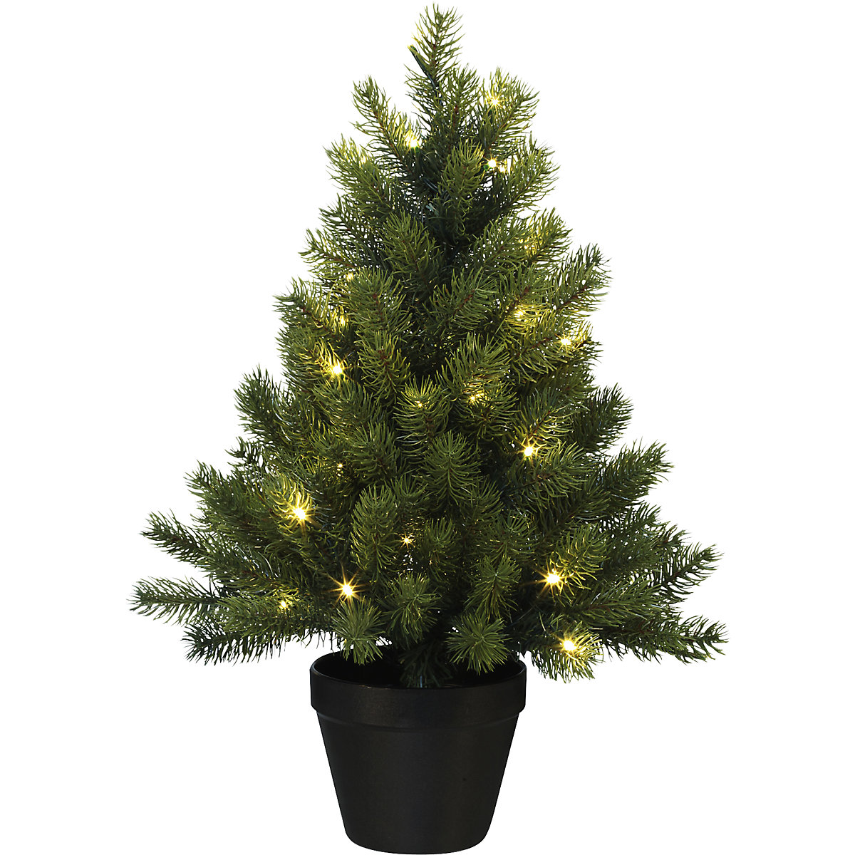 Adverteerder Fitness delicatesse Kerstboom in pot met LED's: met 50 lampjes, batterijen | KAISER+KRAFT