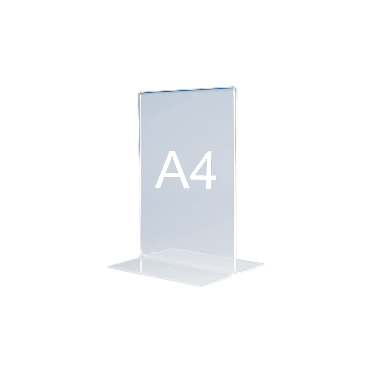 Tafelstandaard – magnetoplan, recht, polystyreen, formaat A4 staand, VE = 4 stuks-5
