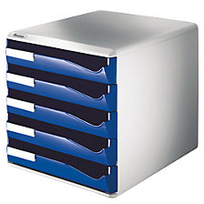 ladekleur blauw, met 5 laden