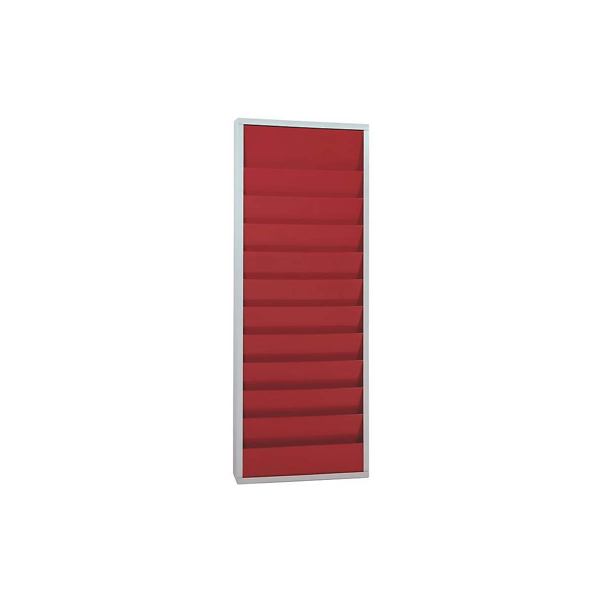 Planbord, met 10 rails – EICHNER, dubbele rij, h x b x d = 1280 x 554 x 74 mm, rood-4