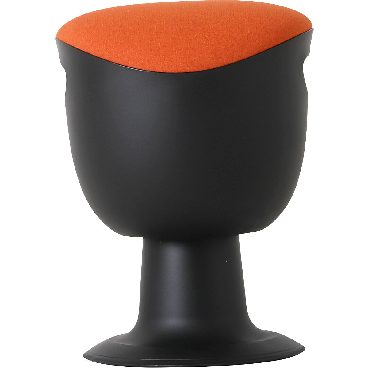 Multi-beweeglijke zitkruk, in hoogte verstelbaar 465 – 585 mm, zitting gestoffeerd, bekleding oranje-3