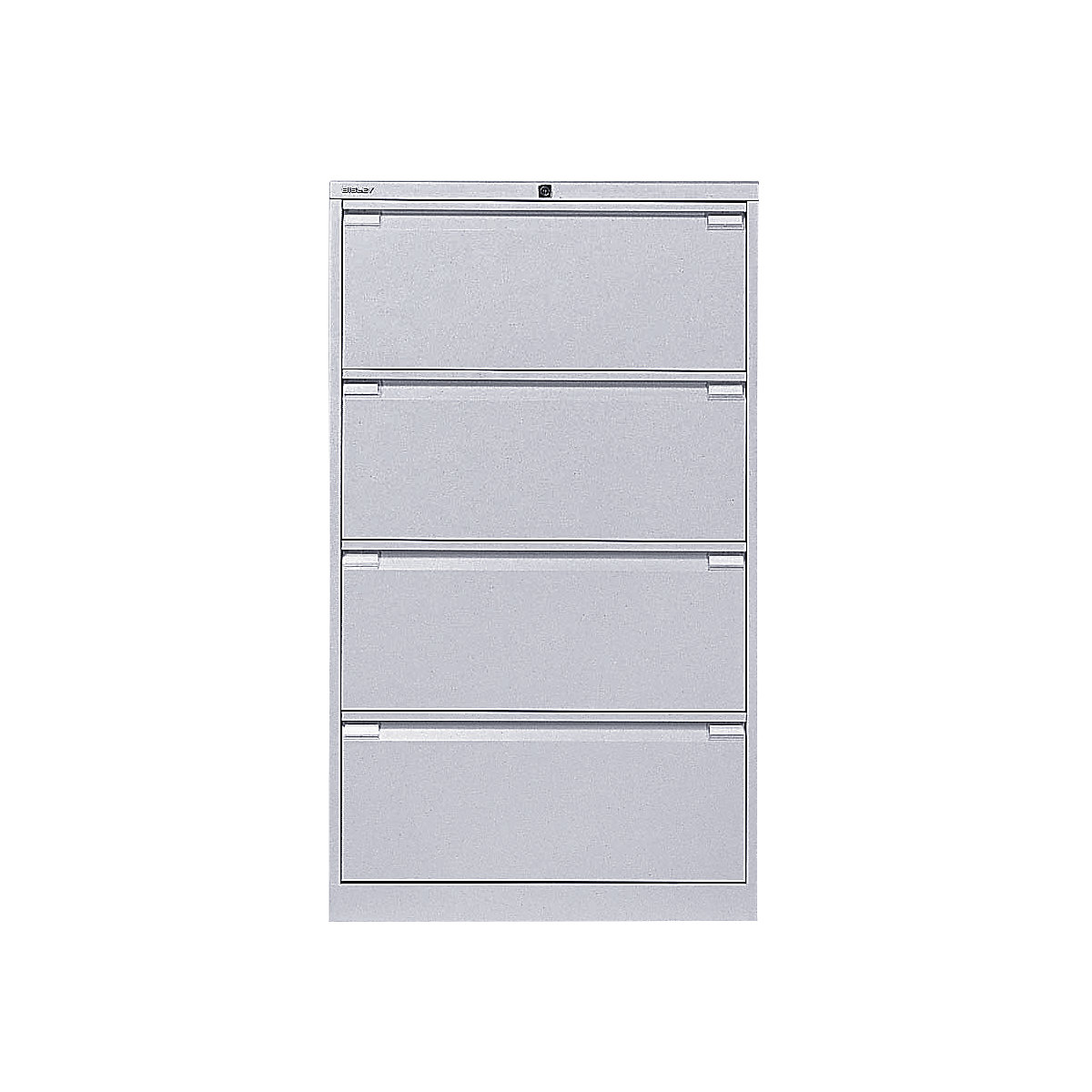Hangmappenkast, 2-baans – BISLEY, 4 laden, A4, blank aluminiumkleurig-10