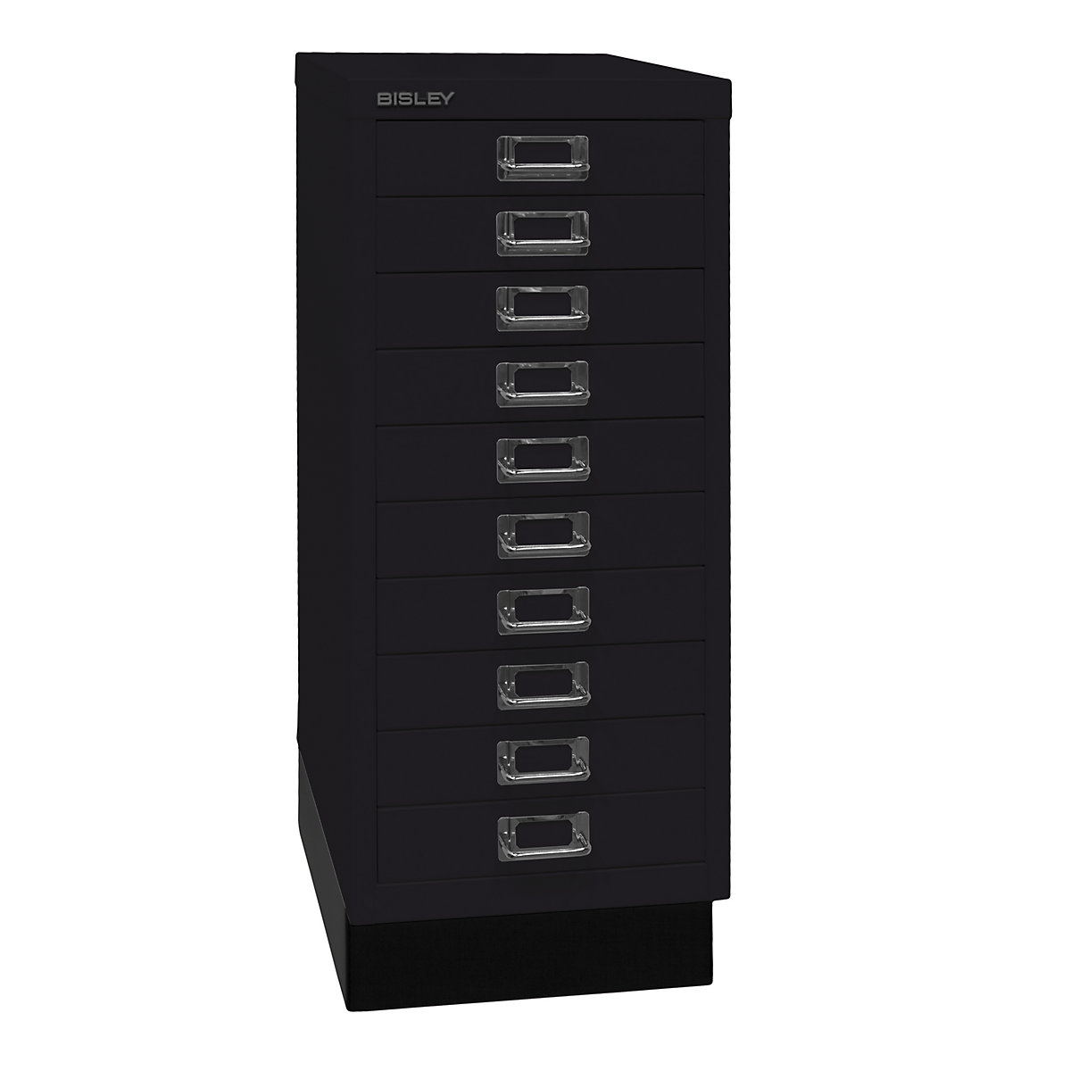 MultiDrawer™ 29 serie – BISLEY, met sokkel, A4, 10 laden, zwart-4