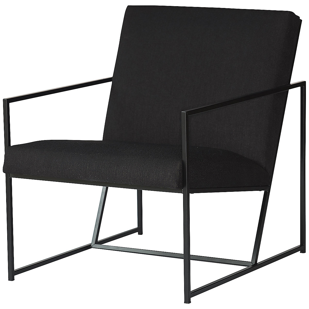 Loungestoel STYLE, frame zwart, zwart-7