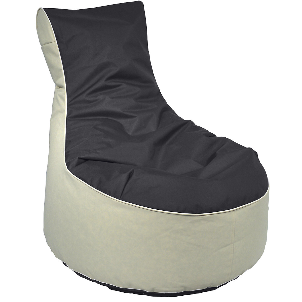 Zitzak-fauteuil, h x b x d = 900 x 800 x 800 mm, beige / antraciet-8