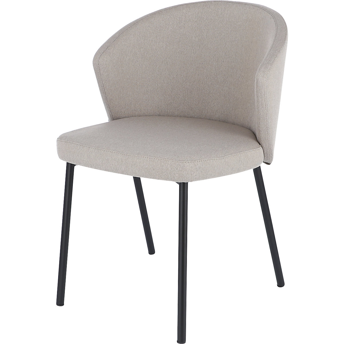 Multifunctionele stoel MILA, frame van staalbuis zwart, beige-9