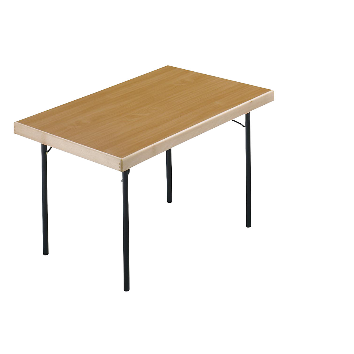 Inklapbare tafel, 4 voetsframe, 1200 x 800 mm, frame antraciet, blad beukenhoutdecor-9