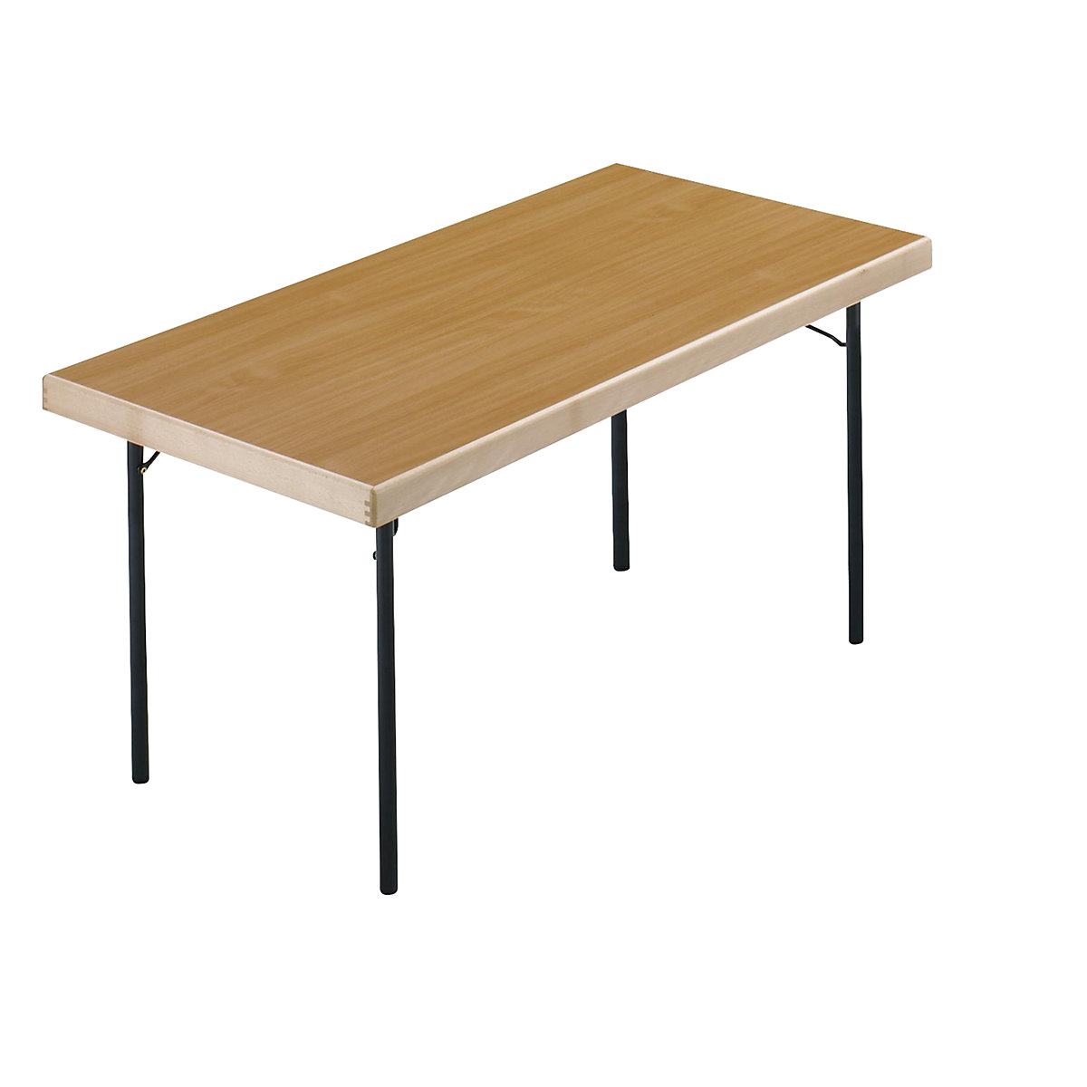 Inklapbare tafel, 4 voetsframe, 1500 x 800 mm, frame antraciet, blad beukenhoutdecor-8