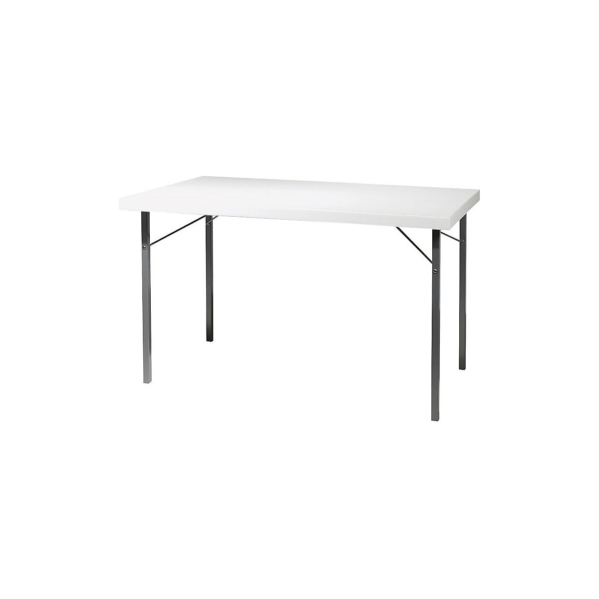 Inklapbare tafel, frame van metaal, aluminiumzilver, b x d = 1200 x 800 mm, wit bovenblad-2