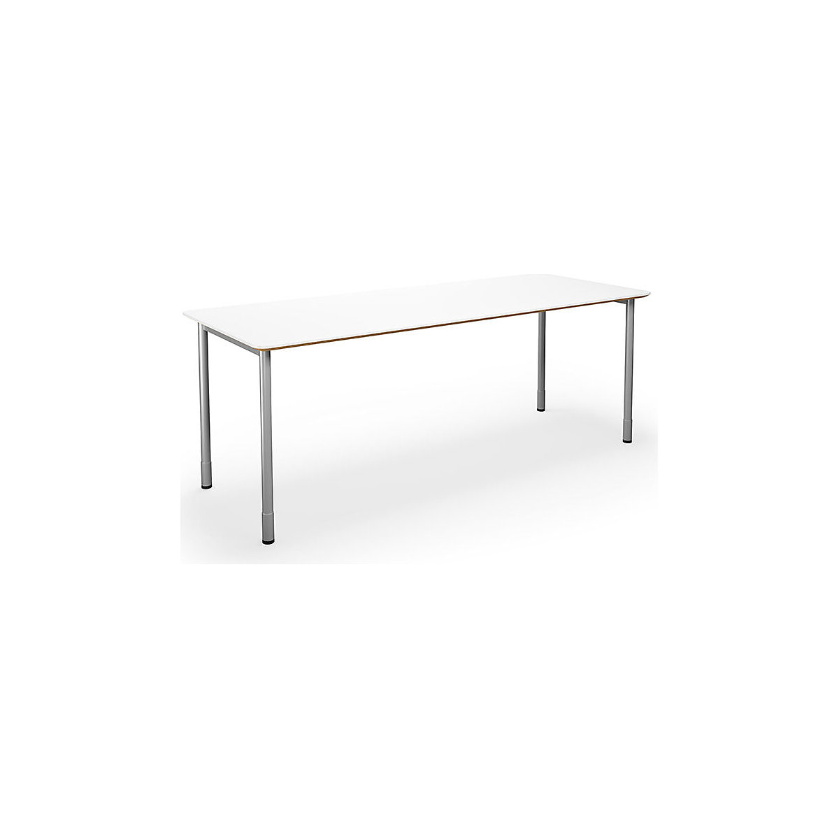 Multifunctionele tafel DUO-C Trend, recht blad, afgeronde hoeken