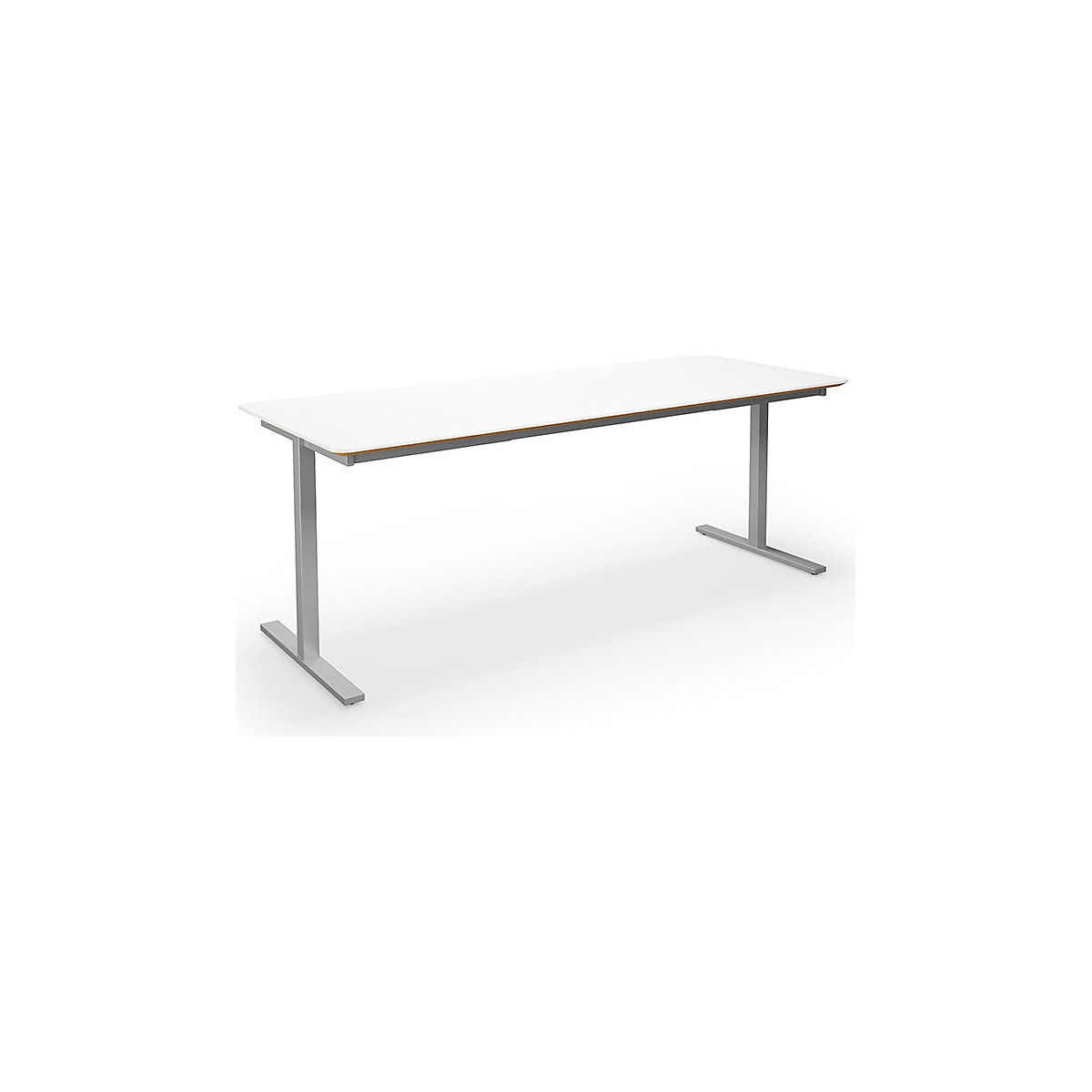 Multifunctionele tafel DUO-T Trend, recht blad, afgeronde hoeken