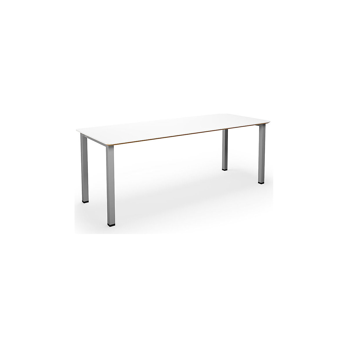 Multifunctionele tafel DUO-U Trend, recht blad, afgeronde hoeken