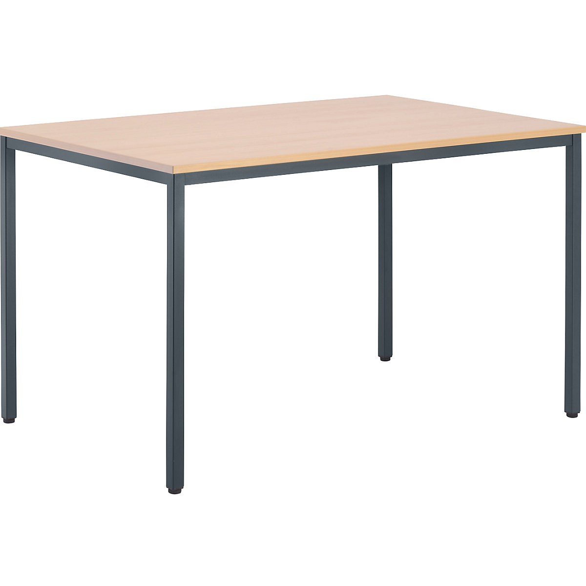 Multifunctionele tafel – eurokraft basic, h x b x d = 720 x 1200 x 800 mm, blad beukenhoutdecor, frame basaltgrijs-5