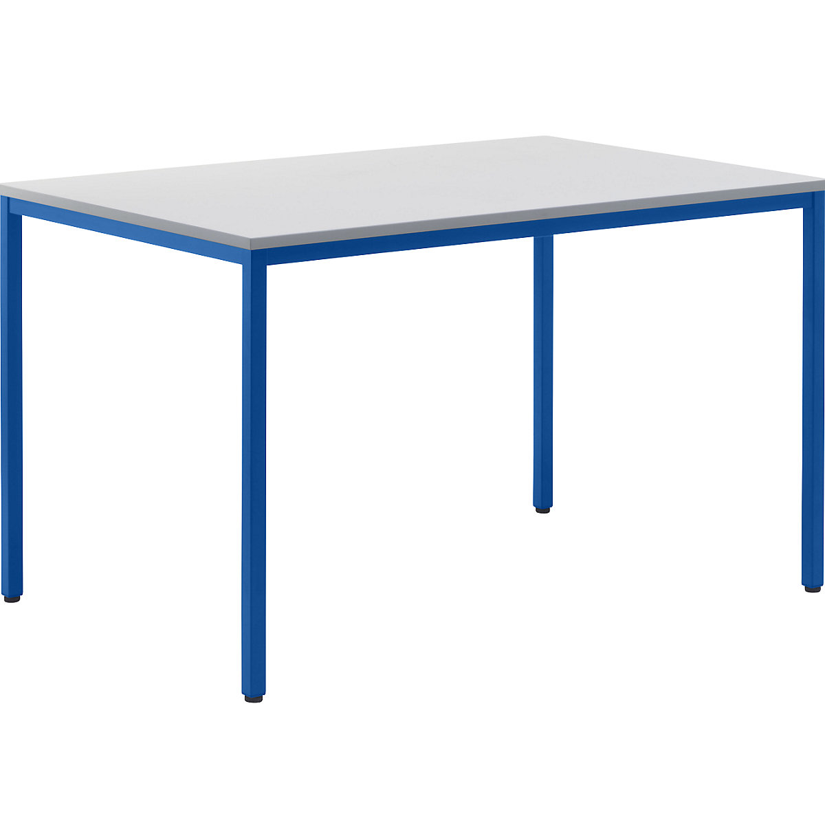 Multifunctionele tafel – eurokraft basic, h x b x d = 720 x 1200 x 800 mm, blad lichtgrijs, frame gentiaanblauw