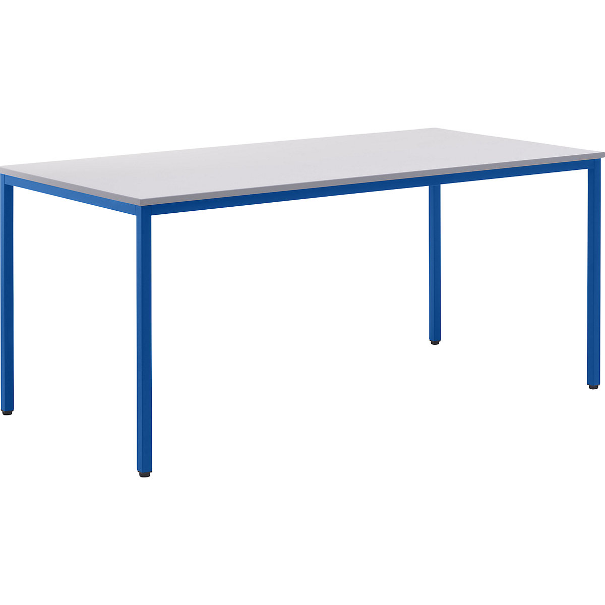 Multifunctionele tafel – eurokraft basic, h x b x d = 720 x 1600 x 800 mm, blad lichtgrijs, frame gentiaanblauw