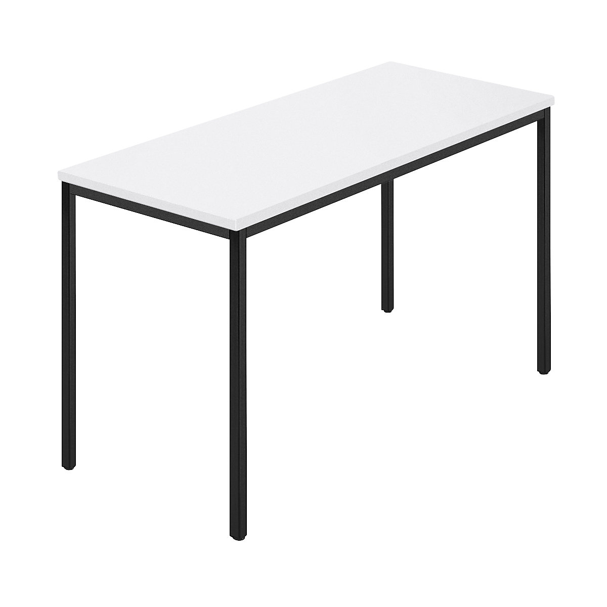 Rechthoekige tafel, vierkante buis met coating, b x d = 1200 x 600 mm, wit / antracietkleurig-5