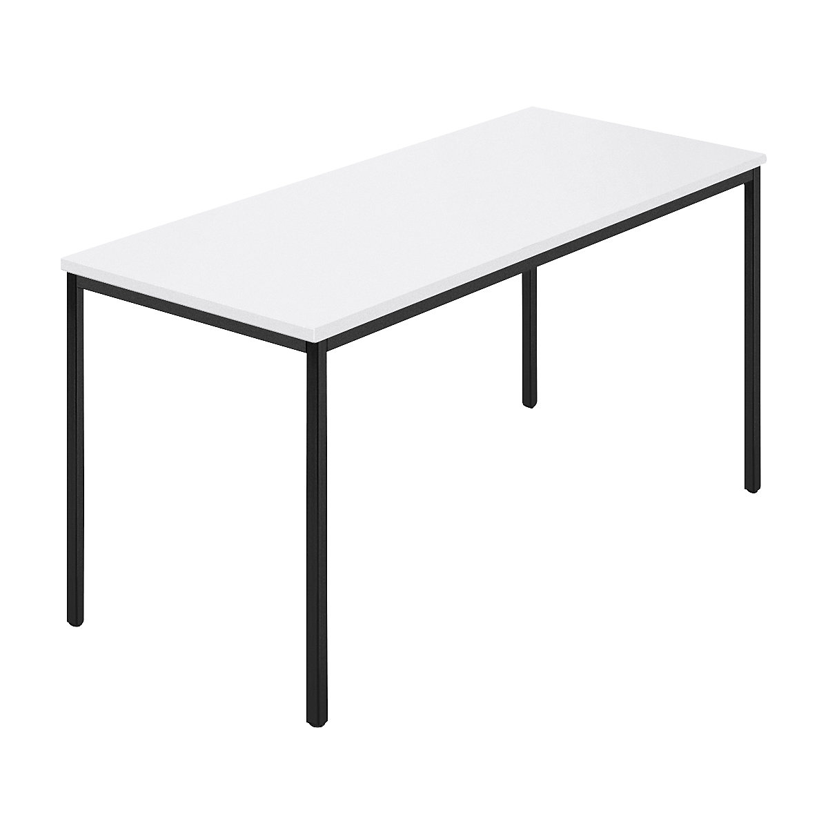 Rechthoekige tafel, vierkante buis met coating, b x d = 1400 x 700 mm, wit / antracietkleurig-8